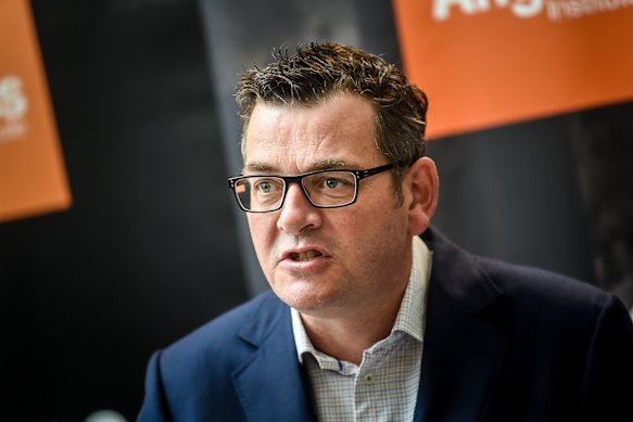 Victorian Premier Daniel Andrews today.