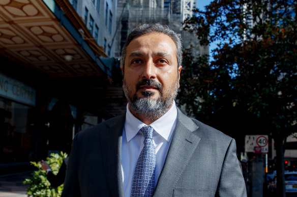 Mohammed Syed outside the Downing Centre on Thursday.