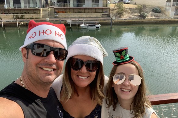 Amber Millar with her mum Fiona Benbow and step-dad Clint.