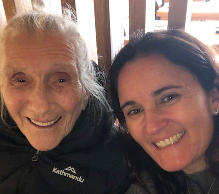 The author (right), with her mother, Teresa. It is the last photo she ever took with her.