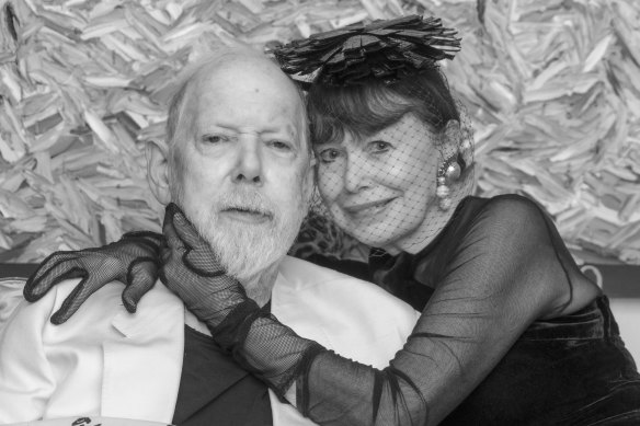 John Hoerner and Alison Waters pictured together at the living wake.