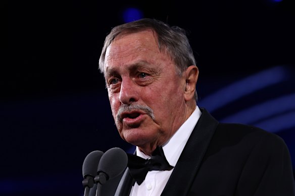 Tennis great John Newcombe on hand to present the medal named in his honour.