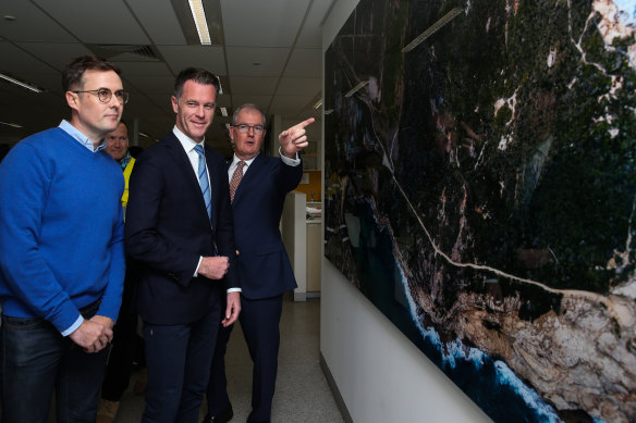 ASU Secretary Angus McFarland, NSW Premier Chris Minns and Attorney General Michael Daley on a tour of Malabar Wastewater Treatment Plant to discuss the NSW Government's plan to amend the Constitution Act 1902 to protect Sydney Water and Hunter Water from privatisation.