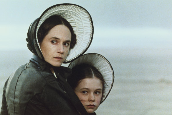 Holly Hunter, left, and Anna Paquin in The Piano, the 1993 period drama written and directed by Campion. 