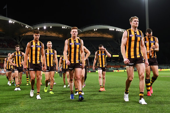 Hawthorn are locked in the bottom rungs of the ladder.