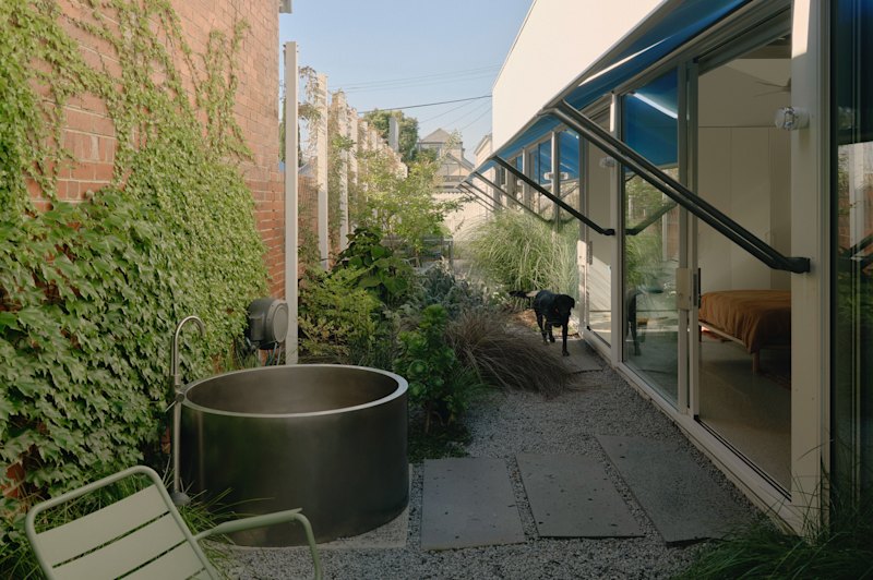 Unlike many single-fronted terraces that can feel cavernous and dark, this home benefits from generous glazing along the entire western elevation.