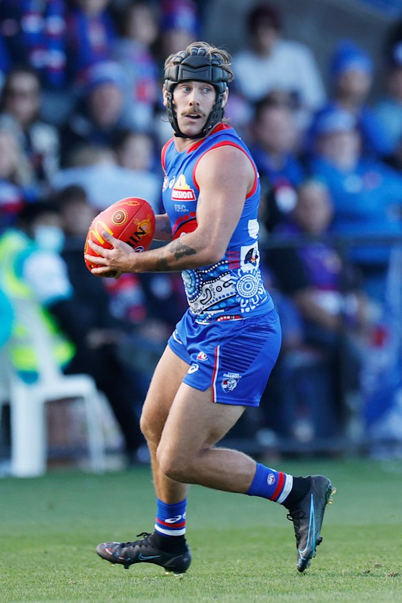 Caleb Daniel is one of the AFL’s elite users of the ball by foot.