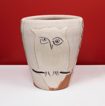 Pablo Picasso’s Face and Owl, 1958.