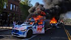 Right now, the dominant image “is a burning Waymo”.