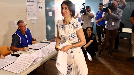 Premier Gladys Berejiklian has cast her vote.