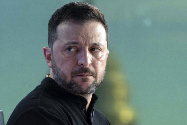 The strain showing: Volodymyr Zelensky on Fox News in the hours after his clash with Donald Trump.