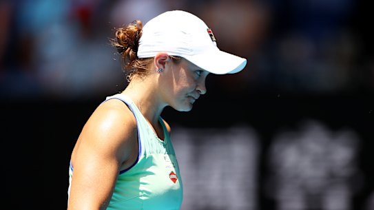 Barty is focused today. 