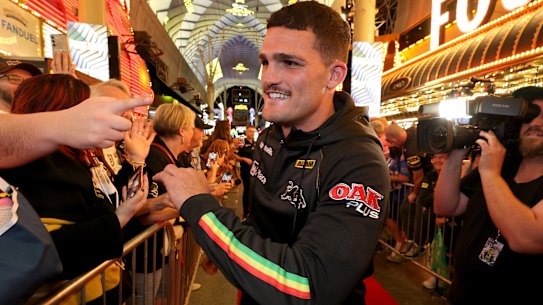 Nathan Cleary in Las Vegas earlier in the year.