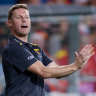 Hawthorn coach Sam Mitchell during the loss to Gold Coast.
