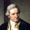 A painting of Captain James Cook in his naval uniform from the National Maritime Museum in Greenwich, London. 
