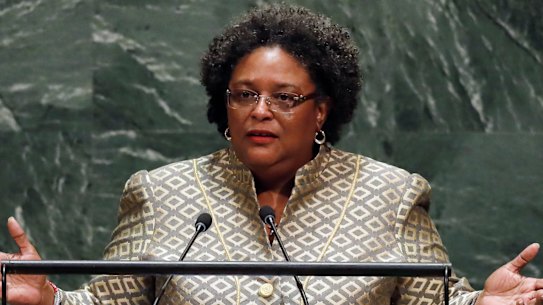 Barbados Prime Minister Mia Mottley said low-lying nations are not big polluters but face the worst impacts of climate change.