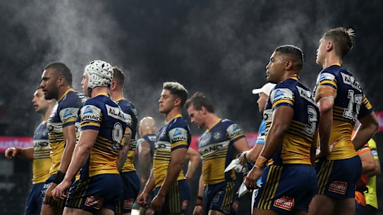 Parramatta during their win against the Panthers on Friday night.
