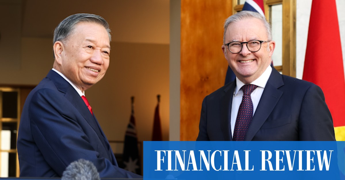 afr.com - Tom Hewett - Australia and Vietnam bolster economic, strategic ties
