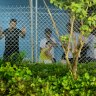 Detainees inside the Manus Island centre in 2013.