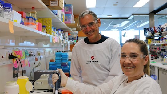 QIMR PhD candidate Sheridan Helman and Associate Professor David Frazer have been developing an iron supplement with fewer side-effects for pregnant women.