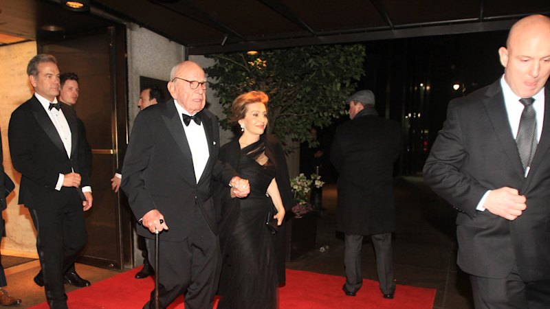 Lachlan and Sarah join Rupert for media mogul’s 95th birthday bash