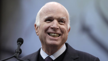 The late US senator John McCain.