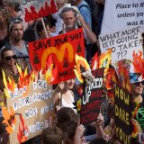 Thousands of protesters in Sydney calling for action on climate change earlier this year.