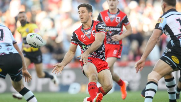 Playmaker: a Ben Hunt field goal gave the Dragons the half-time lead but it was all downhill from there for Paul McGregor's side.