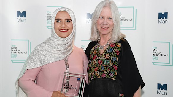 Omani author of Celestial Bodies Jokha Alharthi with translator Marilyin Booth.