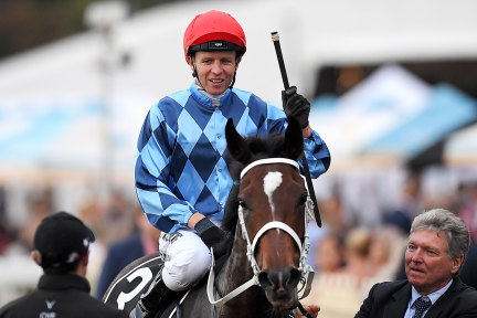 Going the distance: Kerrin McEvoy returns on Youngstar after winning the Queensland Oaks.