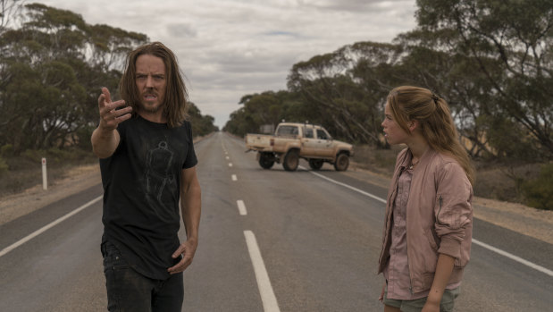 Tim Minchin and Milly Alcock in Upright.