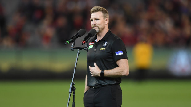 Nathan Buckley called out the booing on-field after the match.