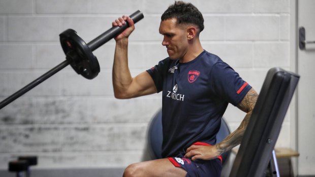 Bennell at Melbourne training on Tuesday. 