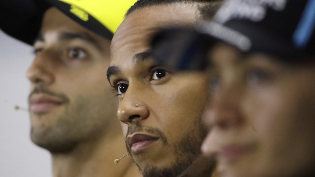 Lewis Hamilton (centre) feels the British GP deserves a standalone weekend.