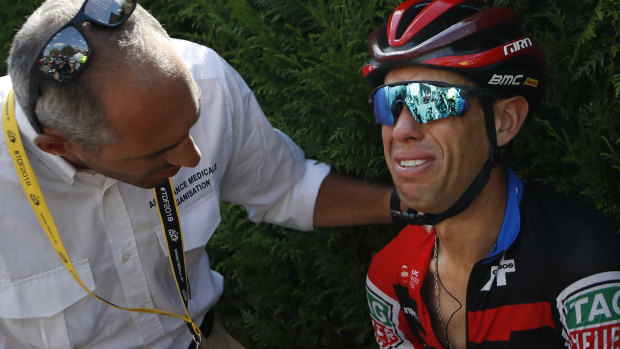 Fractured dream: Richie Porte has suffered another heartbreaking exit from the Tour de France.