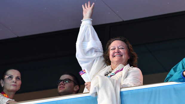 Gina Rinehart at the Commonwealth Games.