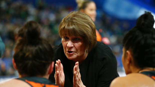 Frustrated Giants coach Julie Fitzgerald.