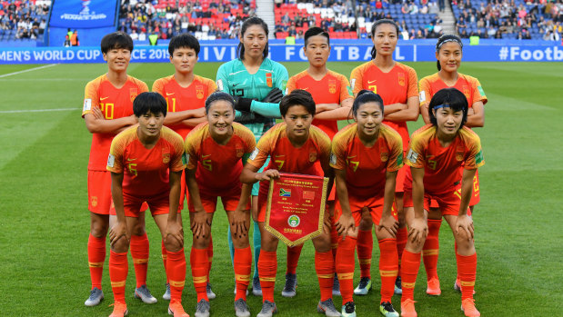 The Chinese national team at last year's FIFA Women's World Cup in France.