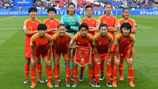 The Chinese national team at last year's FIFA Women's World Cup in France.