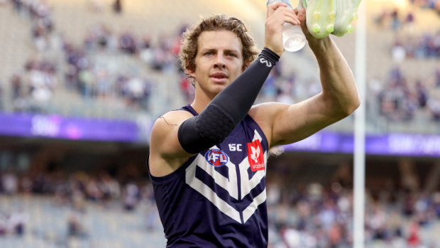 Nat Fyfe saluted the crowd after saluting Ross Lyon's "adjusted" coaching style in a post-match interview.