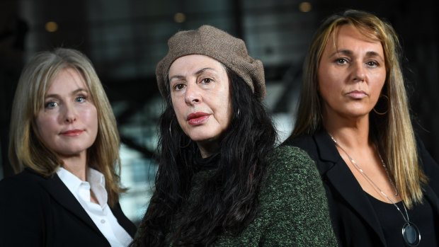 Sandra Rokebrand, Maria Moutsidis and Suzii Crowley allege serious misconduct on the part of former Hawthorn doctor Con Kyriacou.