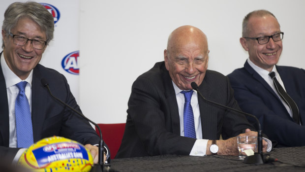 Rupert Murdoch's famous AFL broadcast rights press conference, where he said: "We've always preferred Aussie rules" in an apparent shot at the NRL.