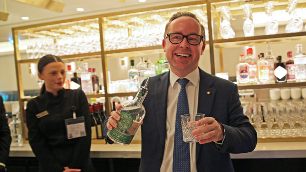 Qantas CEO Alan Joyce in the airline’s London lounge. The Chairman\'s Lounge is even more exclusive.