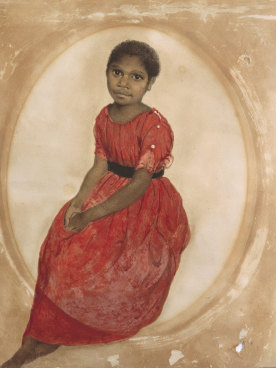 The portrait of Mathinna commissioned by Lady Franklin.