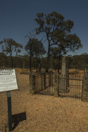 Hot spot: this marker in bush 2km south west of Moliagul in centtral Victoria, shows where the Welcome Stranger nugget was found in 1869.