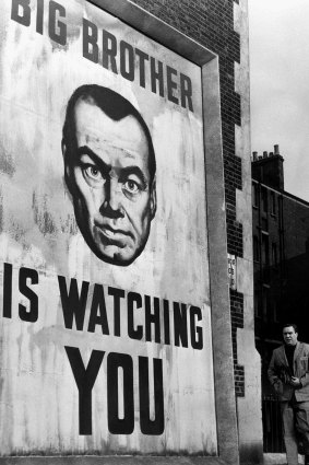 Edmond O'Brien as Winston Smith in the 1956 film version of Nineteen Eighty-Four.