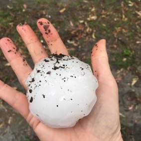 Large hail is predicted in parts of south-east Queensland on Sunday.