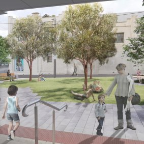 An artist’s render of the proposed pocket park in Charlotte Street, Richmond, which has been cancelled by the new council.