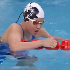Chinese 12-year-old swimmer Yu Zidi.