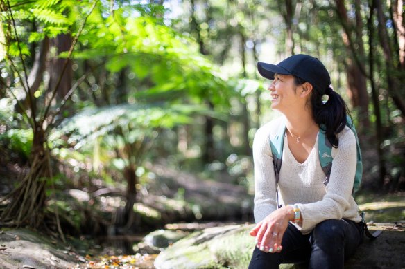 Mayu Kataoka, who is certified by the Japan Forest Therapy Society.